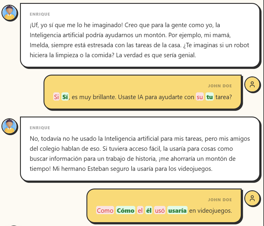 Errors and corrections breakdown